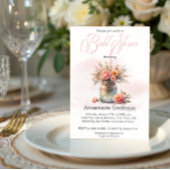 Mason Jar Floral Bouquet Vrijgezellenfeest Kaart