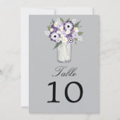 Mason Jar Floral | Tabelnummer Kaart (Voorkant)