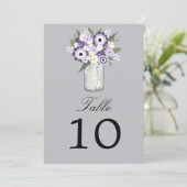 Mason Jar Floral | Tabelnummer Kaart (Staand voorkant)