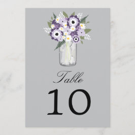 Mason Jar Floral | Tabelnummer Kaart