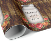 Mason Jar Flower Wreath Vrijgezellenfeest Cadeaupapier (Rol Hoek)