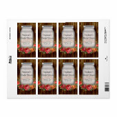 Mason Jar Flower Wreath Vrijgezellenfeest Etiket (Full Sheet)