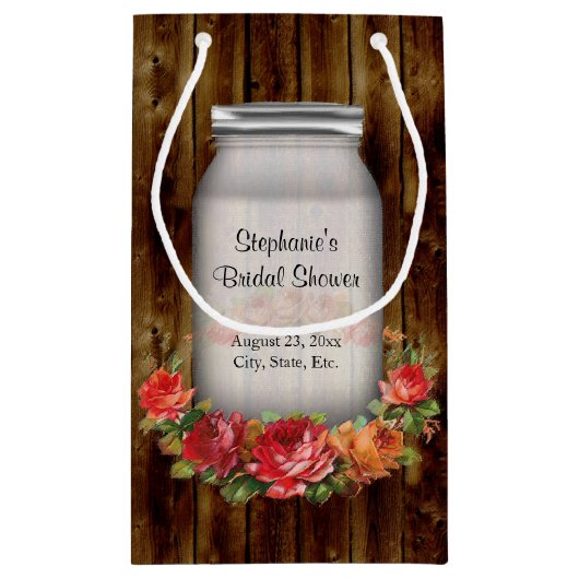 Mason Jar Flower Wreath Vrijgezellenfeest Klein Cadeauzakje (Achterkant)