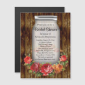 Mason Jar Flower Wreath Vrijgezellenfeest Magnetische Uitnodiging (Voorkant / Achterkant)