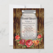 Mason Jar Flower Wreath Vrijgezellenfeest Magnetische Uitnodiging (Voorkant)