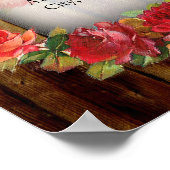 Mason Jar Flower Wreath Vrijgezellenfeest Poster (Hoek)