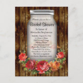 Mason Jar Flower Wreath Vrijgezellenfeest Uitnodiging Briefkaart (Voorkant)