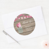 Mason Jar Flowers Baby shower Sticker (Envelop)