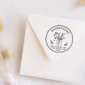 Mason Jar Flowers | Creëer Uw eigen retouradres Rubberstempel