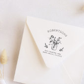 Mason Jar Flowers | Creëer Uw eigen retouradres Zelfinktende Stempel