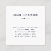 Mason Jar Flowers Round Logo Vierkante Visitekaartje (Achterkant)