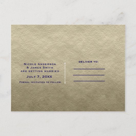 Mason Jar Flowers Rustic Grey Gold Save the Date Aankondigingskaart (Achterkant)