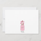 Mason Jar Flowers Vrijgezellenfeest Party Invite Kaart (Achterkant)