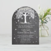 Mason Jar Forest Chalkboard-boom Kaart (Staand voorkant)