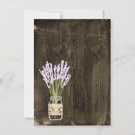 Mason Jar Getting Hitched Country Wedding nodigt u Kaart (Achterkant)