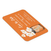 Mason Jar gevuld met witte madeliefjes Save the Da Magneet (Rechterzijde)