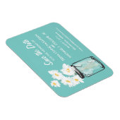 Mason Jar gevuld met witte madeliefjes Save the Da Magneet (Rechterzijde)