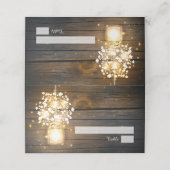 Mason Jar gloeiende Lichten bloemenplaatskaart Plaatskaartje (Buitenkant ongevouwen)