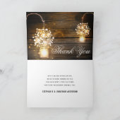 Mason Jar gloeiende Lichten Bloemig Dank U Kaart (Binnen)