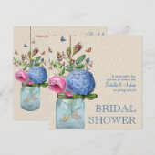 Mason Jar Goldfish Love Vrijgezellenfeest Kaart (Voorkant / Achterkant)