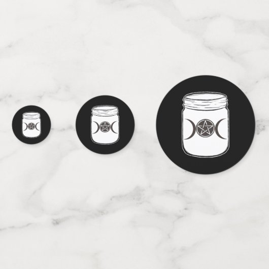 Mason Jar Halloween Party Confetti (Achterkanten)