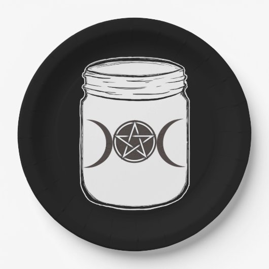 Mason Jar Halloween Party Papieren Bordje (Voorkant)