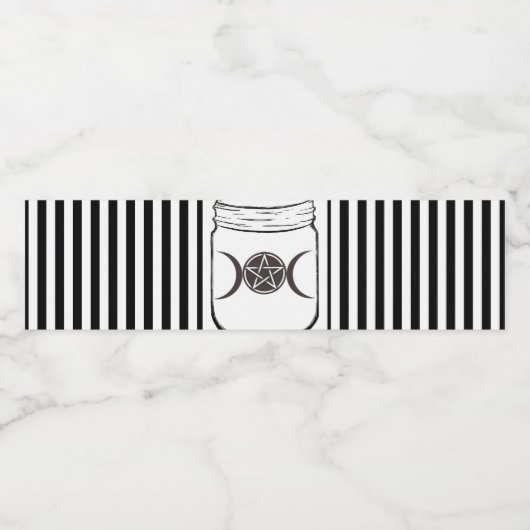 Mason Jar Halloween Party Waterfles Etiket (Enkel label)