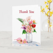 Mason Jar Hartelijk dank Kaart (Gele Bloem)