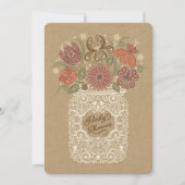 Mason Jar Herfst Baby shower Uitnodiging (Voorkant)