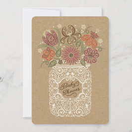 Mason Jar Herfst Baby shower Uitnodiging