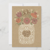 Mason Jar Herfst Bridal Shower Kaart (Voorkant)