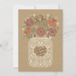Mason Jar Herfst Bridal Shower Kaart