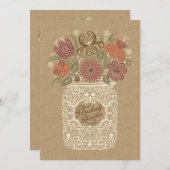 Mason Jar Herfst Bridal Shower Kaart (Voorkant / Achterkant)