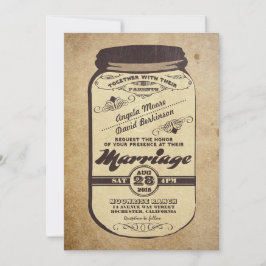  Mason Jar huwelijksuitnodigingen Kaart