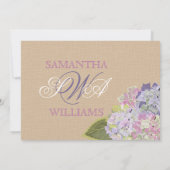 Mason Jar Hydrangea Rustic Vrijgezellenfeest Kaart (Achterkant)