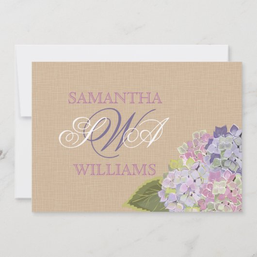 Mason Jar Hydrangea Rustic Vrijgezellenfeest Kaart (Achterkant)