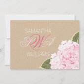 Mason Jar Hydrangea Rustic Vrijgezellenfeest Kaart (Achterkant)