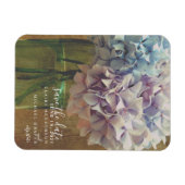 Mason Jar Hydrangeas Bruiloft Bewaar de datum Magneet (Horizontaal)