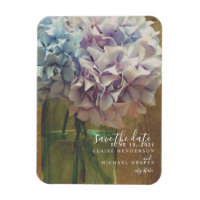 Mason Jar Hydrangeas Bruiloft Bewaar de datum
