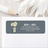  Mason Jar & Hydrangeas | Retouradres Etiket (Insitu)