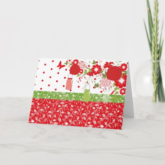 Mason Jar Kerstmis All Occasion Card Feestdagen Kaart (Voorkant)