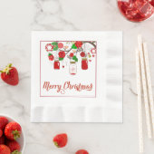 Mason Jar-kerstpapier Napkins Servet (Insitu)