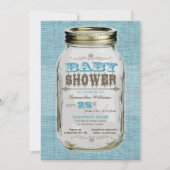 Mason Jar  Kijk Boy Baby shower Kaart (Voorkant)