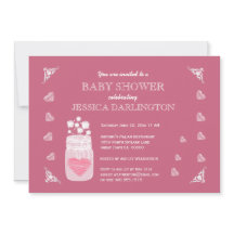 Mason Jar Krijtbord Rustieke Baby Shower A01E