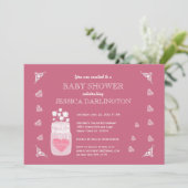 Mason Jar Krijtbord Rustieke Baby Shower A01E Kaart (Staand voorkant)