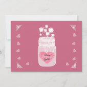 Mason Jar Krijtbord Rustieke Baby Shower A01E Kaart (Achterkant)