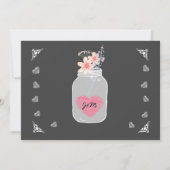 Mason Jar Krijtbord Rustieke Bruids Brunch A01D Kaart (Achterkant)
