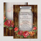 Mason Jar  Land Bachelorette Party Kaart (Voorkant / Achterkant)