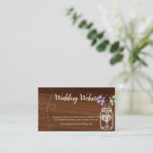 Mason jar land bruiloft visitekaartjes informatiekaartje (Staand voorkant)