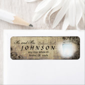 Mason Jar lantaarn retour adres label (Insitu)